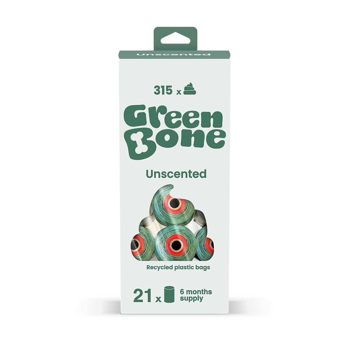 Kakkapussit Green Bone, hajustamaton