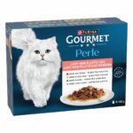 Gourmet Mini Fillets Lihaa ja kalaa kastikkeessa 8 x 85 g 147241_Gourmet_Mini_Fillets_MeatFish_in_Gravy_Vatfoder_till_Katt_8x85g