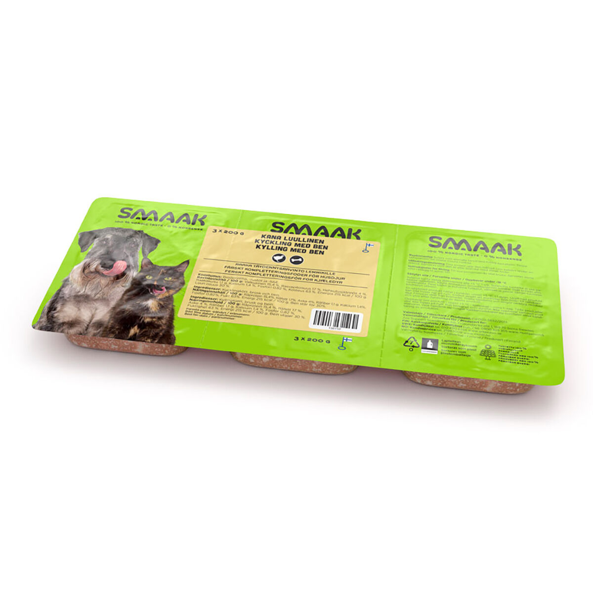 SMAAK kanan jauheliha koiralle, luullinen 3 x 200 g