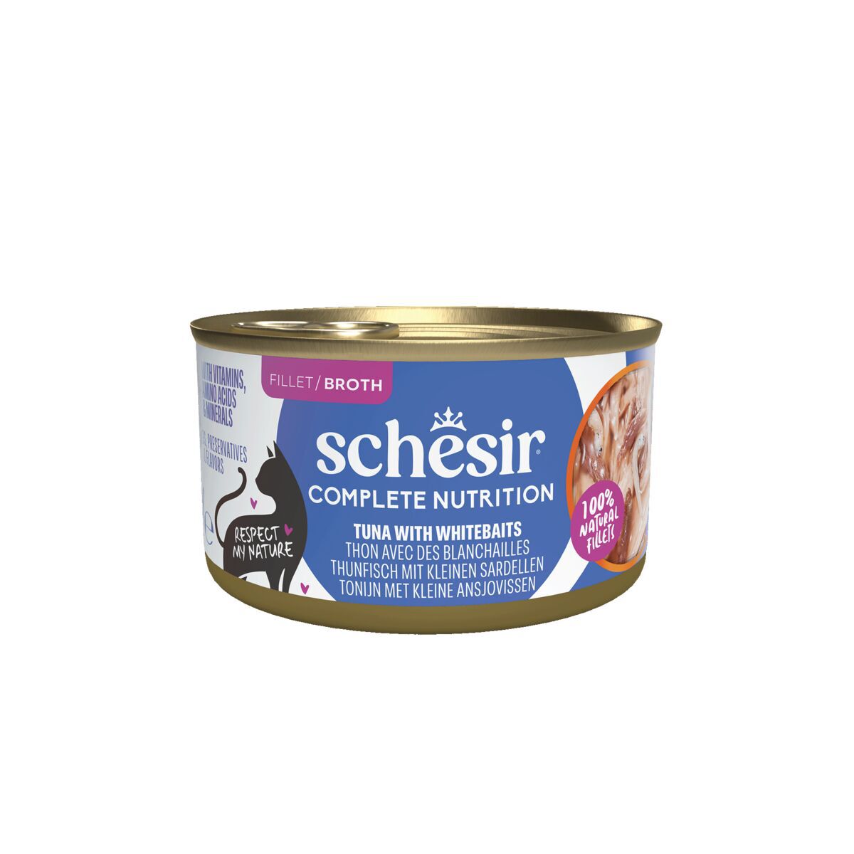 Schesir C&B Tuna & whitebaits in Broth 85 g