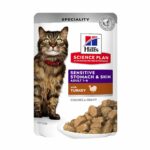 Hill's Science Plan Cat Adult Sensitive Stomach & Skin Turkey 12x85g 214516_SE_Hills_Sensitive_Stomach__Skin_Adult_Turkey_12x85g_1