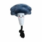 Little&Bigger Mushroom Love mustatorvisieni -koiran pehmolelu 214712_LittleBigger_Mushroom_Love_Svart_Trumpetsvamp_med_Rep_32cm
