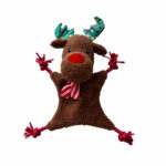 Bark-a-Boo Christmas Wishes koiran köysilelu poro 38 cm 216364_Bark-a-Boo_Christmas_Whishes_Crinkle_Flatty_X-rope_Ren