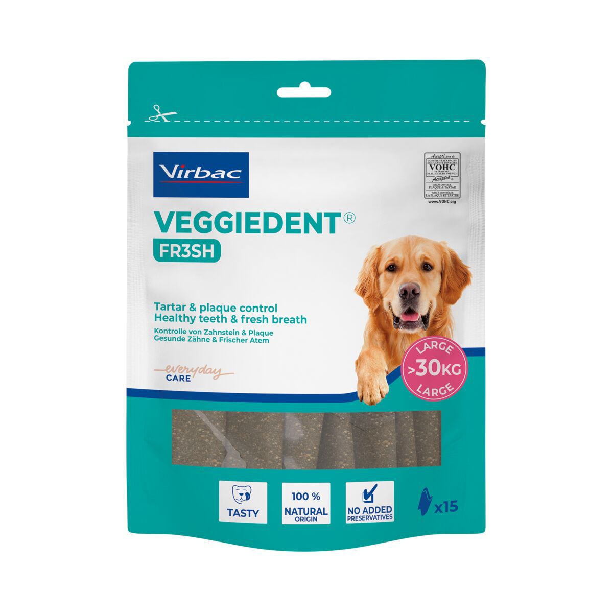 Virbac  VeggieDent Fr3sh L, 15 kpl