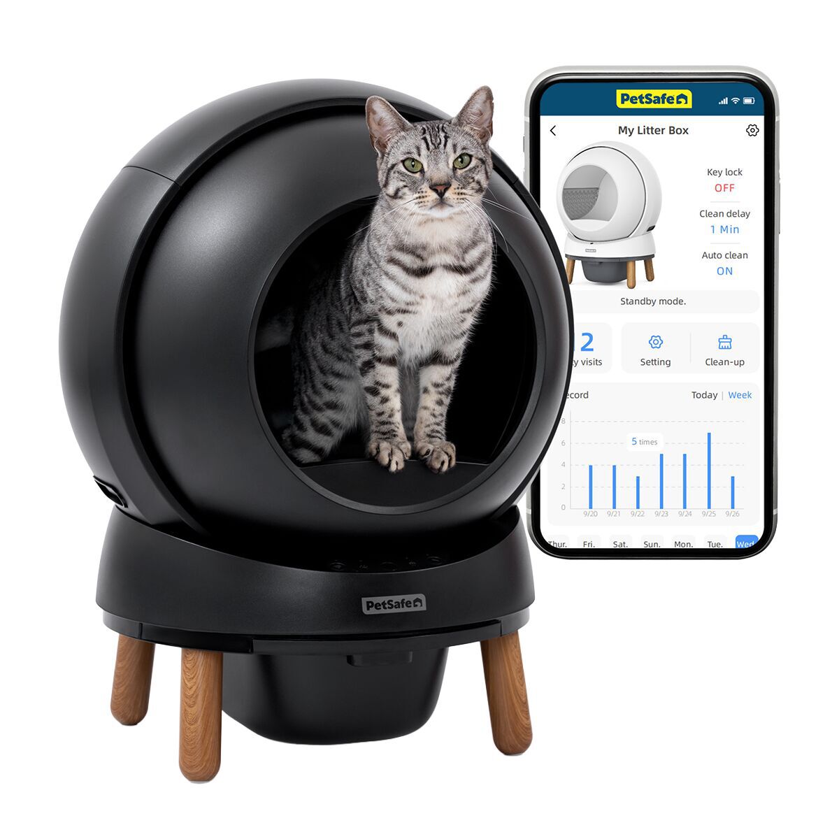 PetSafe SmartSpin -automaattinen kissanvessa, musta