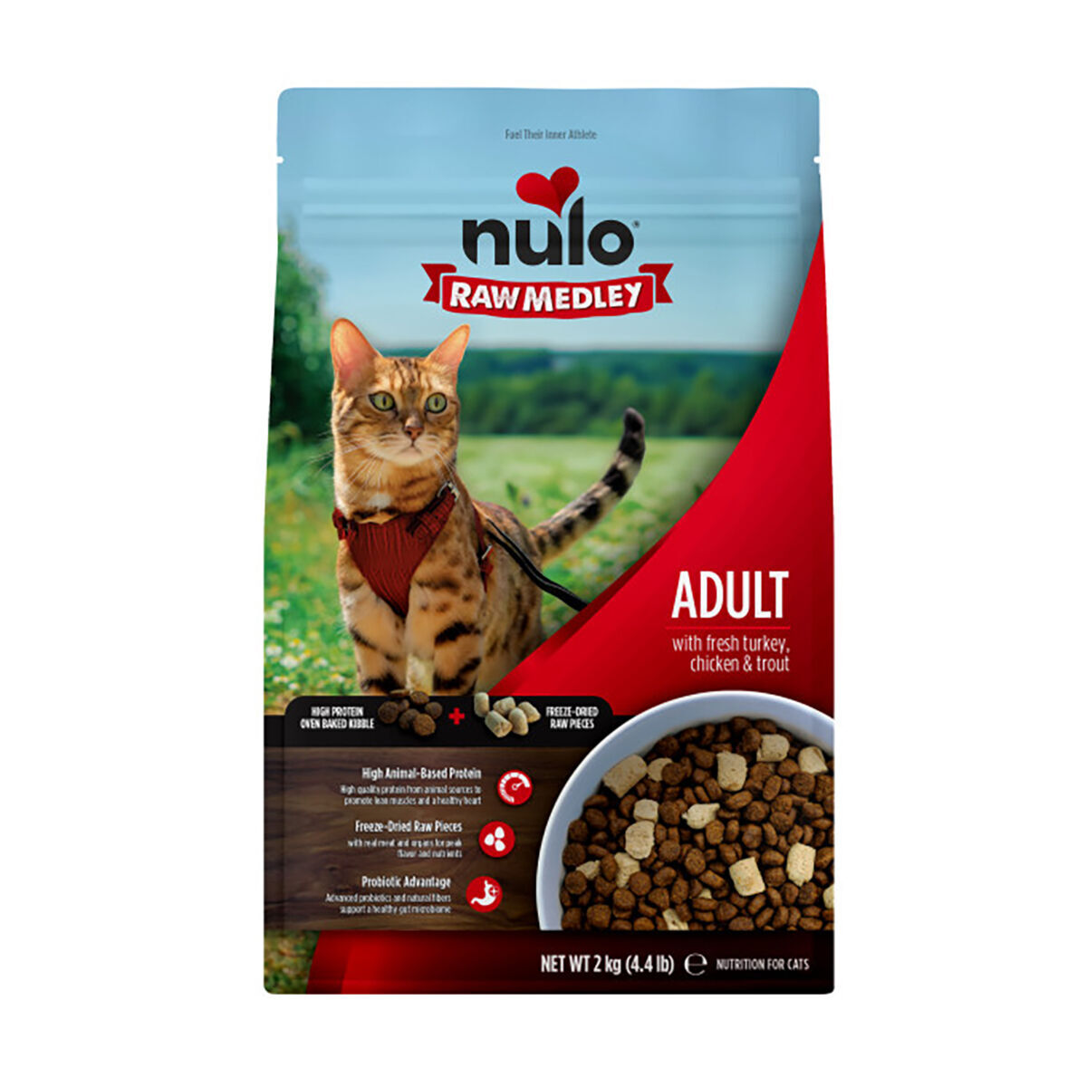 Nulo Raw Medley Cat Adult Fresh Turkey, Chicken & Trout 2 kg