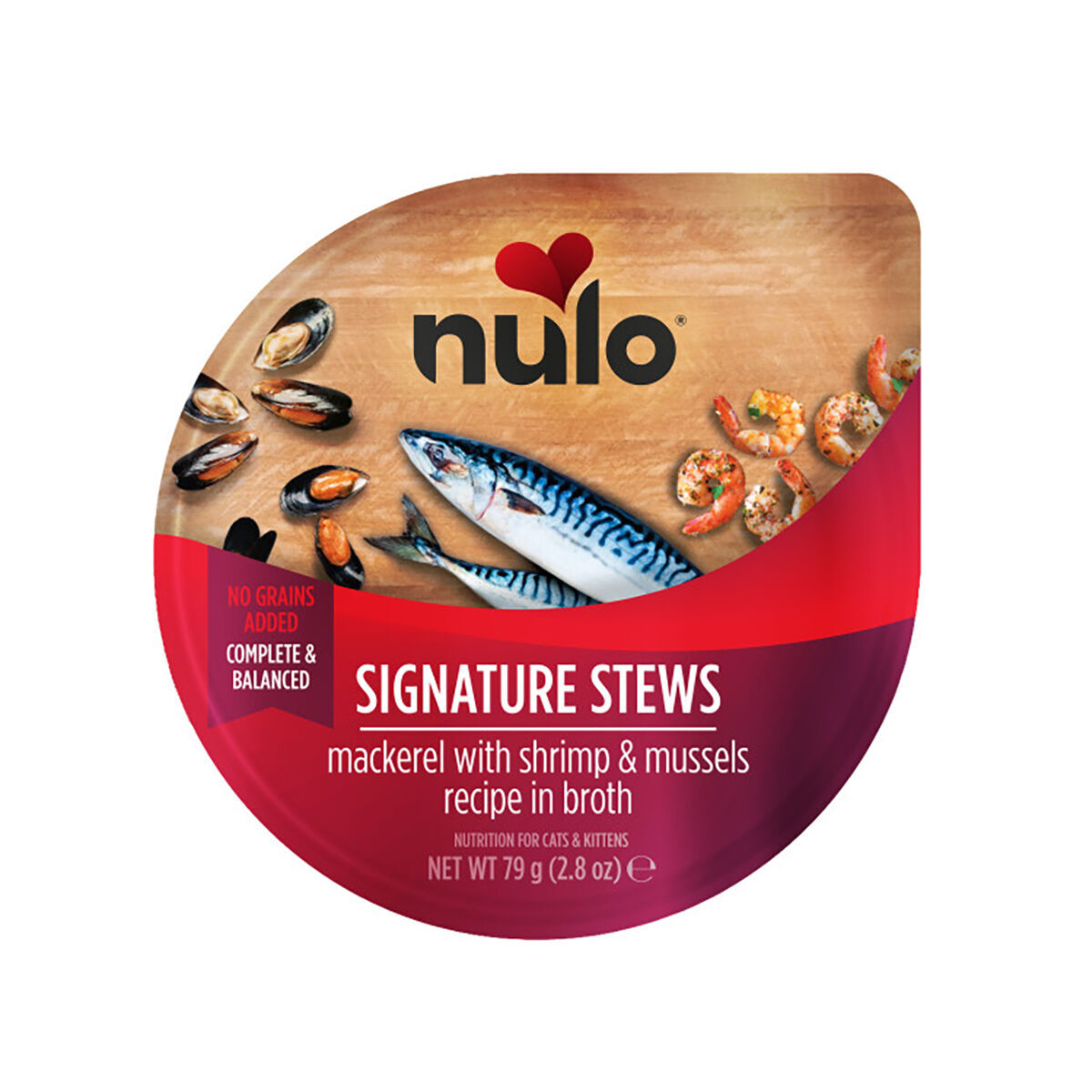 Nulo Signature Stews Cat makrilli, katkarapu & simpukat 79 g