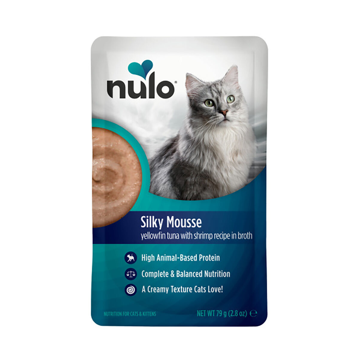 Nulo Silky Mousse Cat keltaevätonnikala & rapu liemessä 79 g
