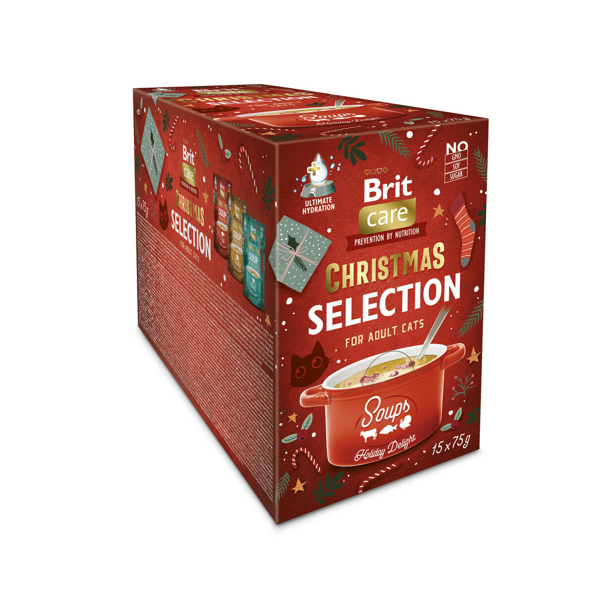 Brit Care Christmas kissan joulukeittolajitelma 15 × 75 g
