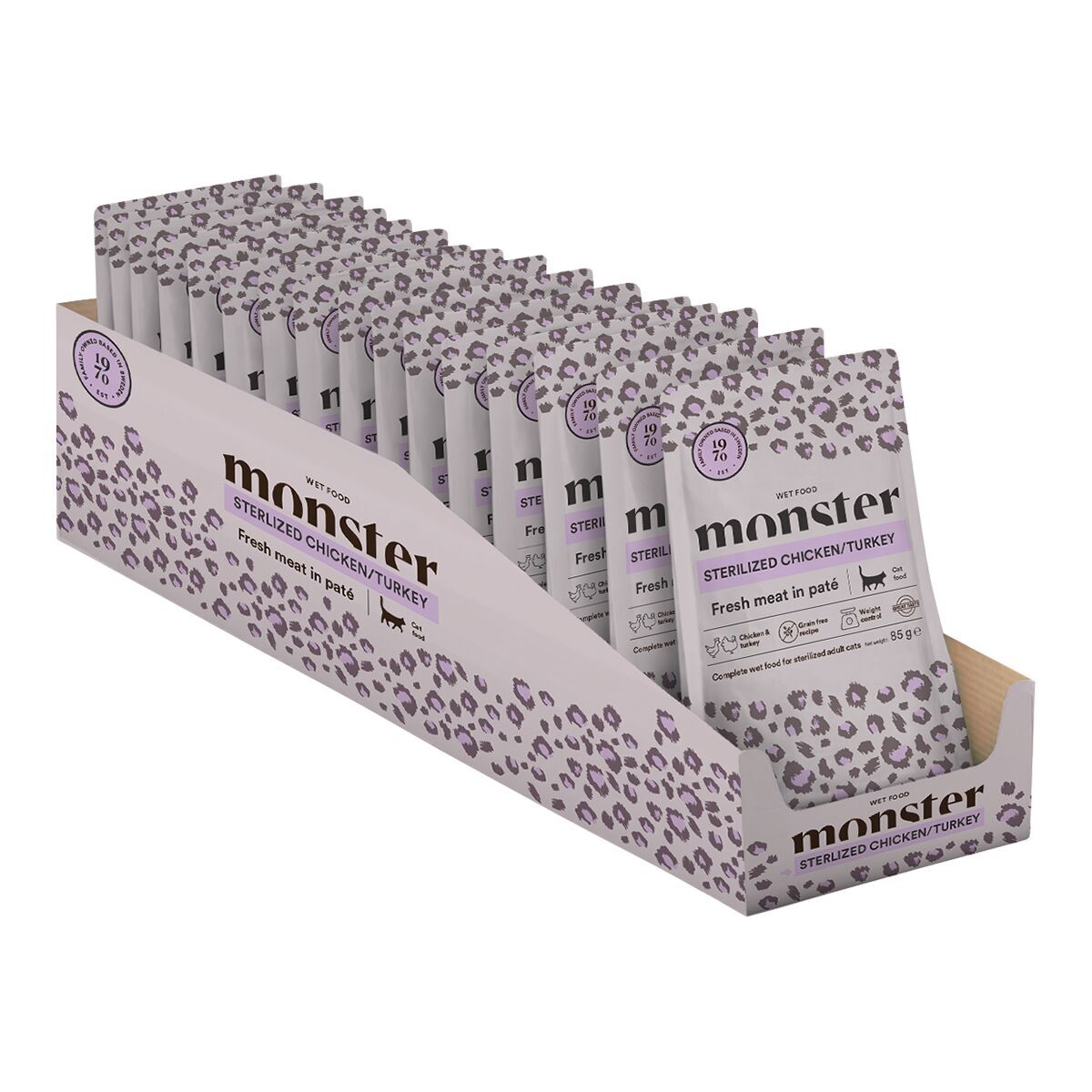 Monster Cat Sterilized Chicken & Turkey 16 x 85 g