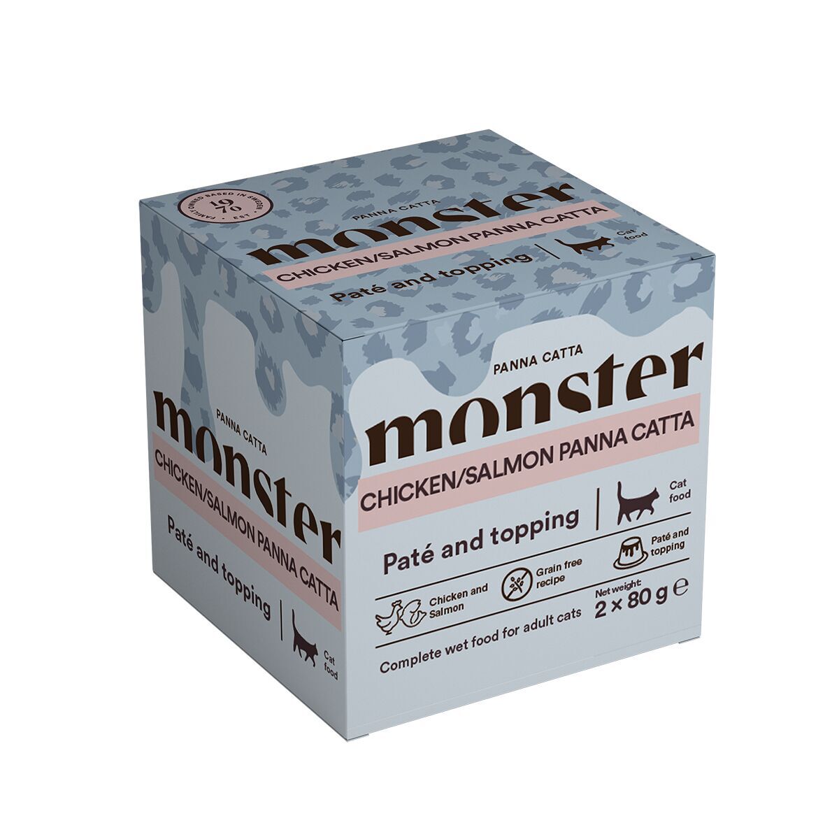 Monster Cat Adult Panna Catta Chicken & Salmon 2 x 80 g