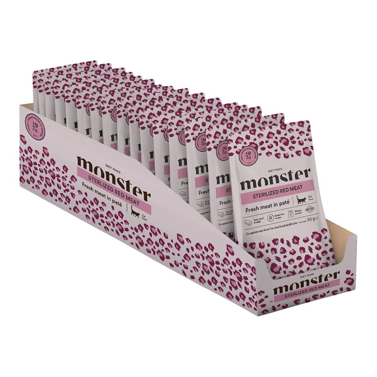 Monster Cat Adult Sterilized Red Meat Patee 85 g