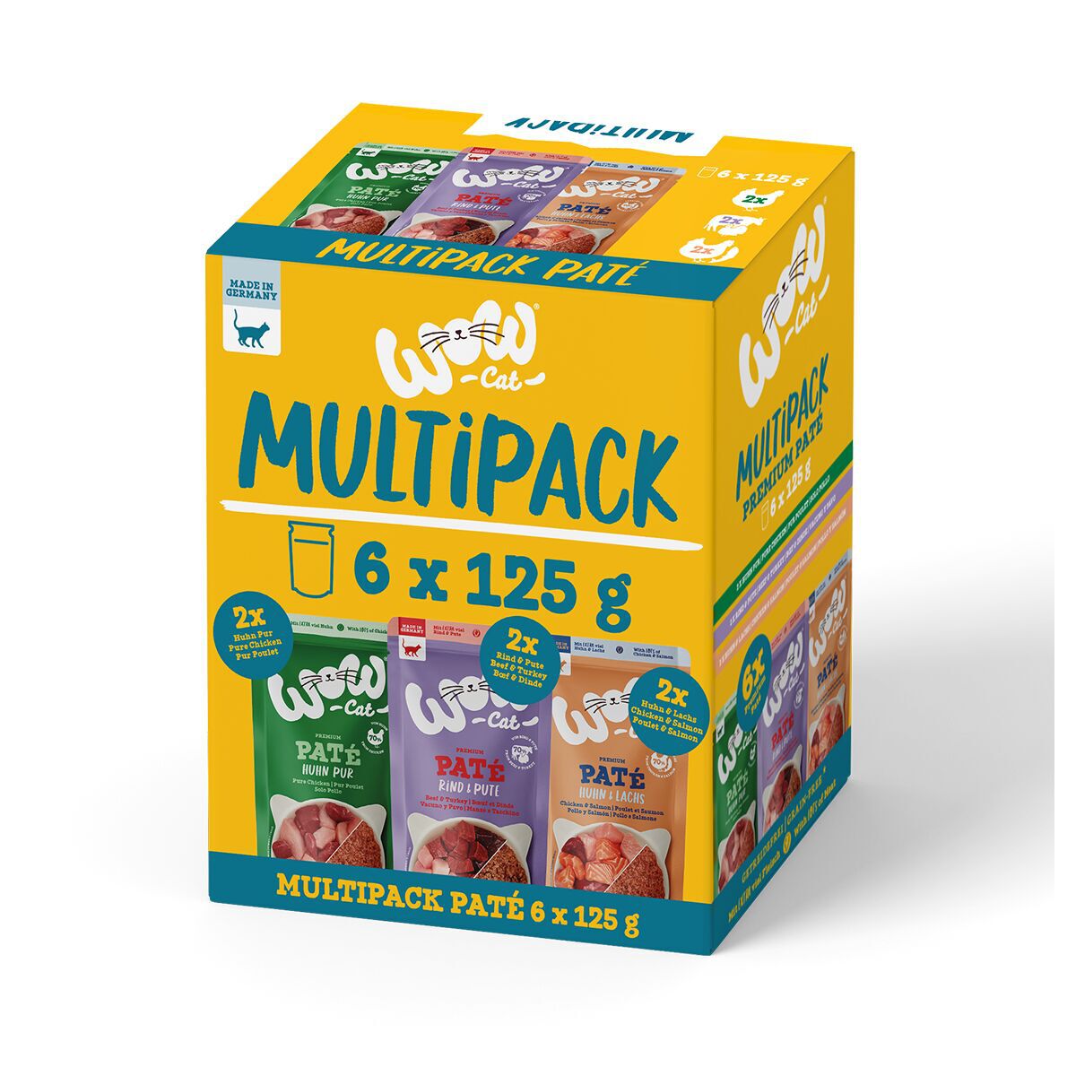WOW Cat Pateemultipack 6 x 125 g