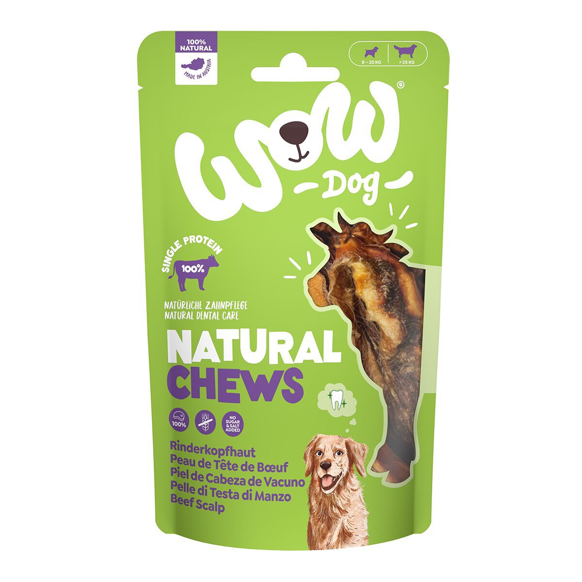 WOW Dog Naudan päänahka 350 g