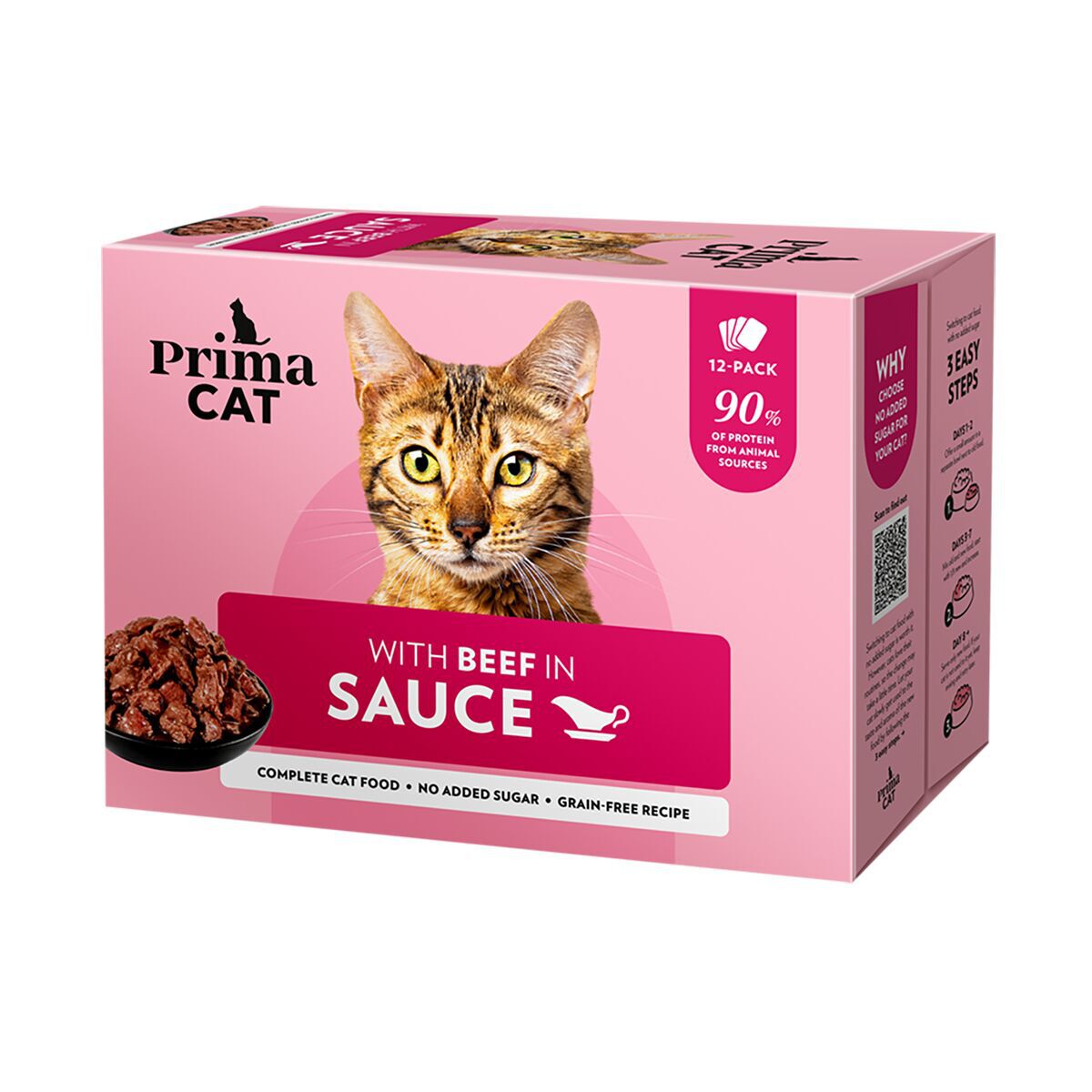 PrimaCat nautaa kastikkeessa 12 x 85 g
