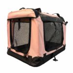 Koiran kevythäkki PetEasy, puuteriroosa P216818_PetEasy_Luxury_Soft_Crate_Mellow_Rose