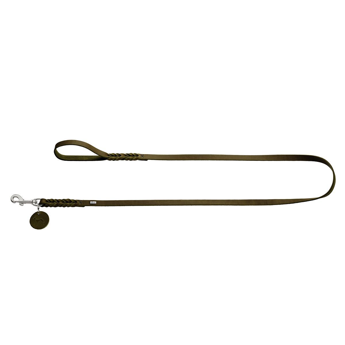 Nahkainen talutin Hunter Solid Education, oliivi