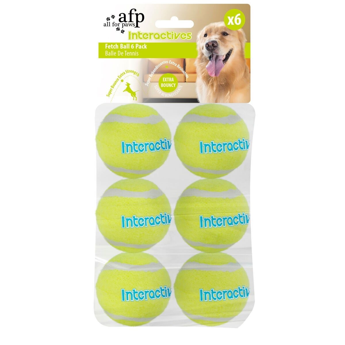 All for Paws Fetch&Treat täyttötennispallot 6,5cm 6-pack