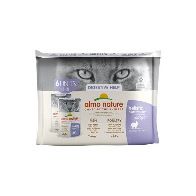 Almo Nature Holistic cat Digestive Help 6x70g