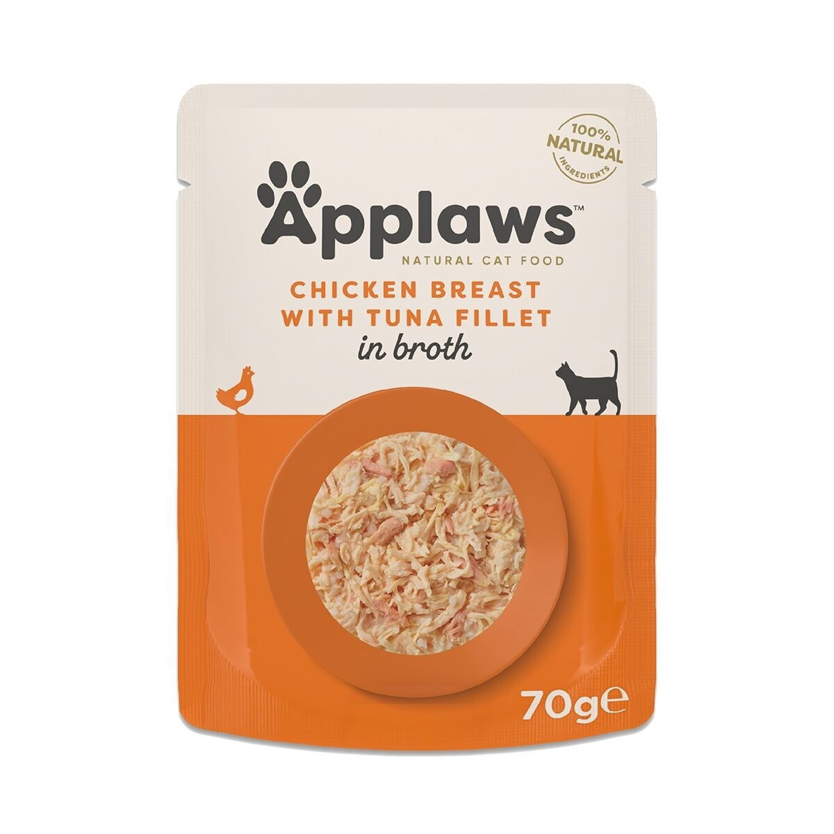Applaws Kana ja tonnikalafilee liemessä 70 g
