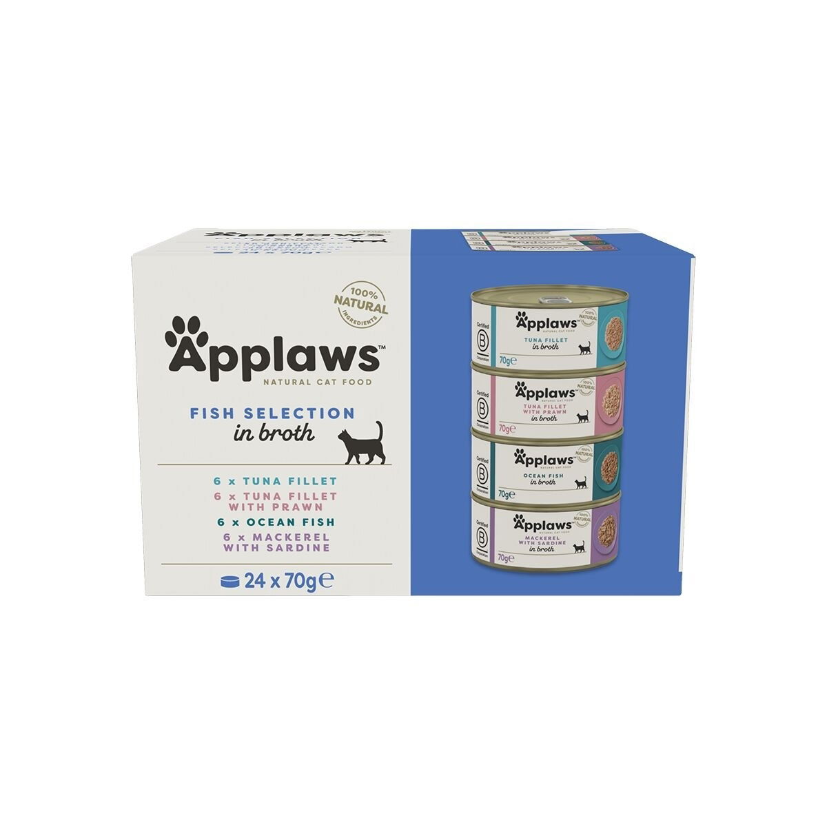 Applaws Kalalajitelma liemessä 24x70g
