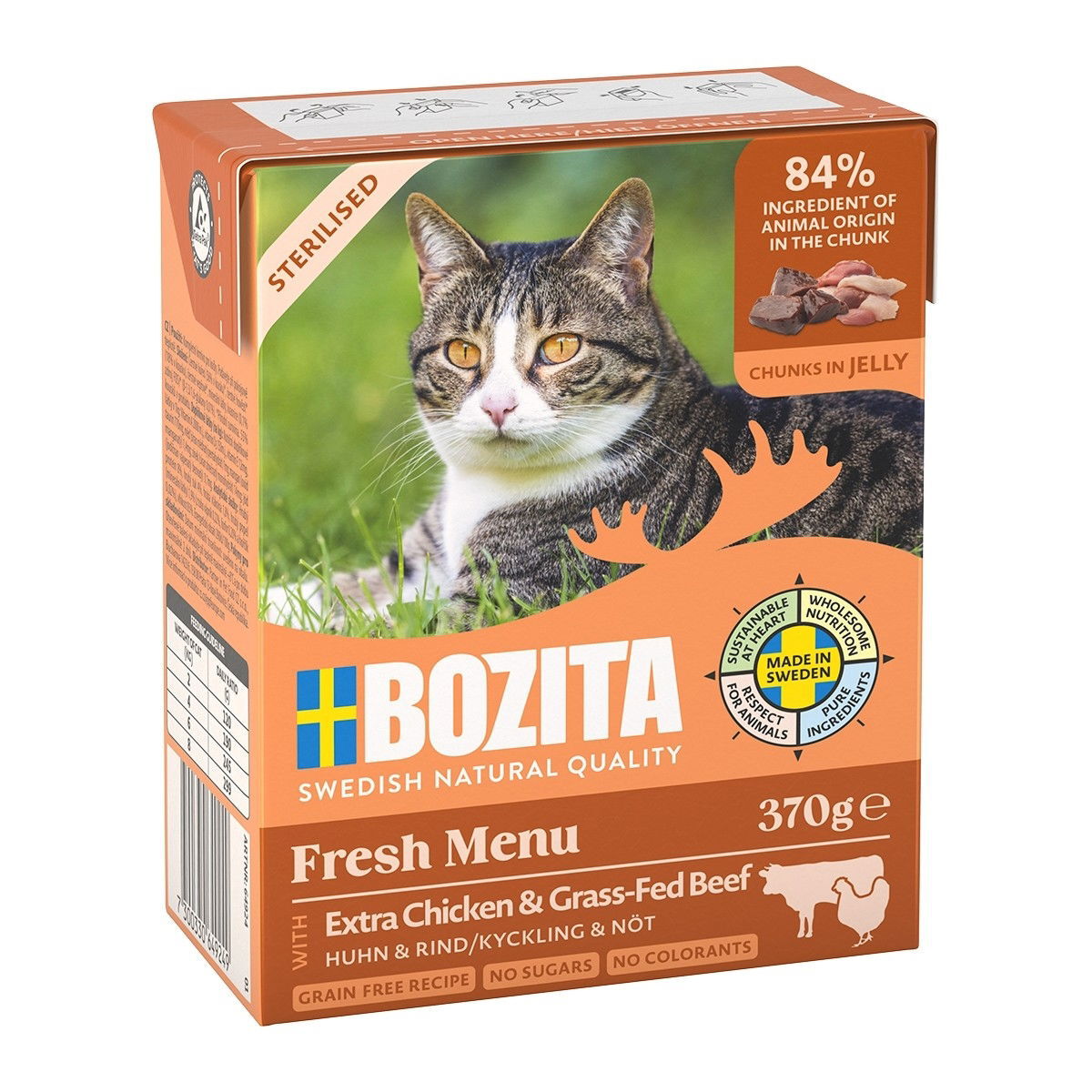 Bozita Sterilised kana & nauta hyytelössä 370 g