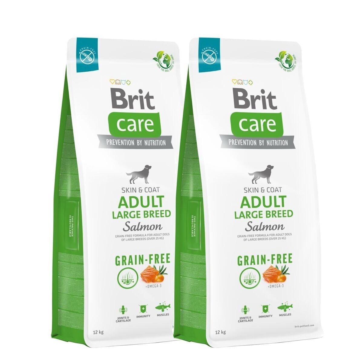 Brit Care Dog Adult Large Breed Grain Free Salmon 2×12 kg