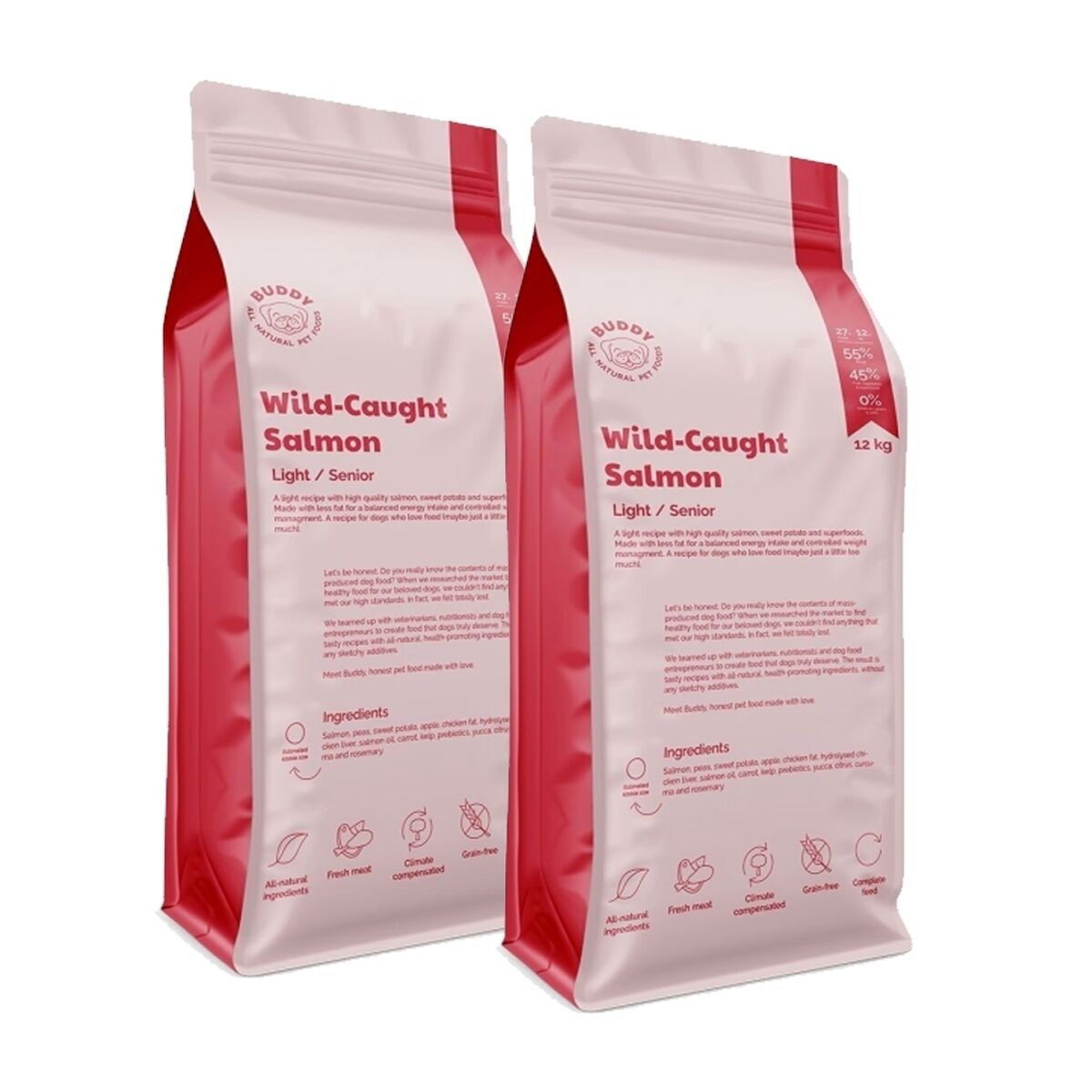 Buddy Petfoods Wild Caught Salmon 2×12 kg