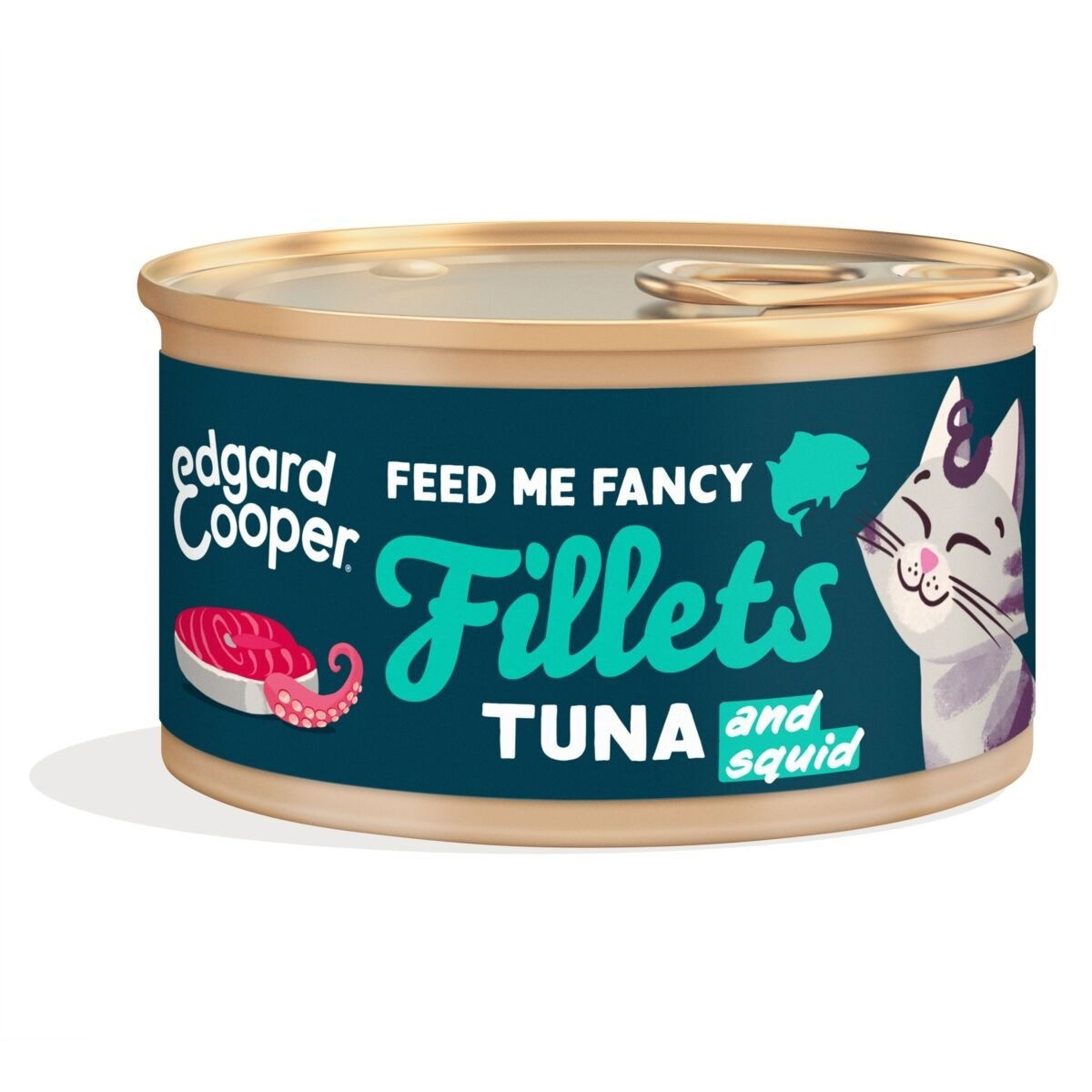 Edgard&Cooper Cat fillets tonnikala & kalmari 70g