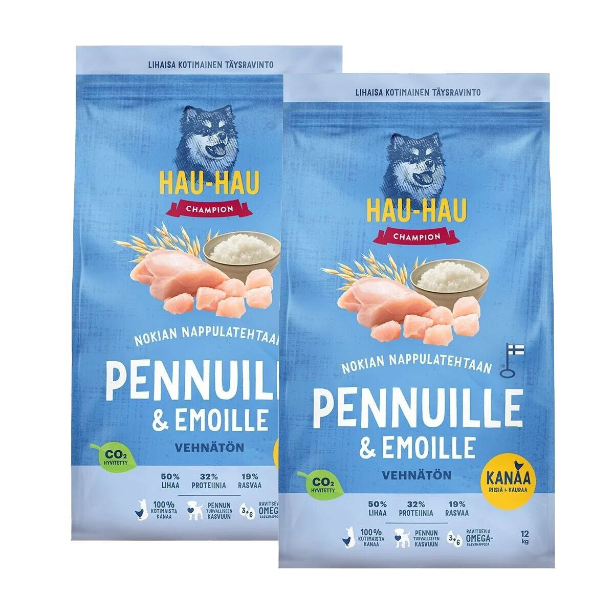 Hau-Hau Penturuoka kana, riisi ja kaura 2×12 kg