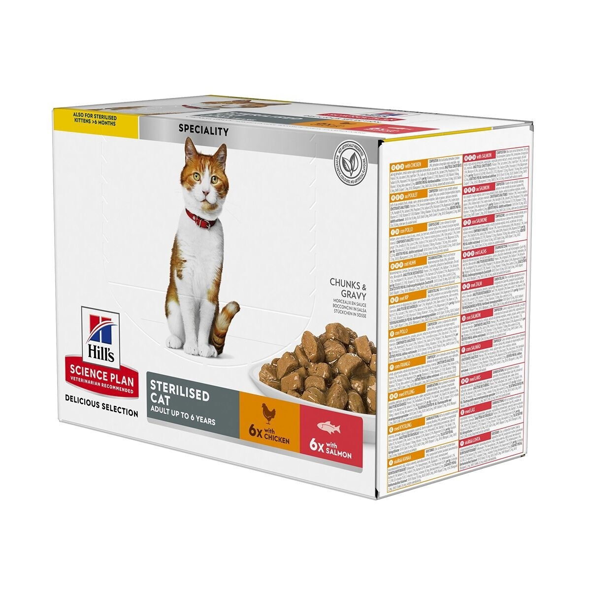 Hill's Science Plan Cat Adult Sterilised Salmon & Chicken 12×85 g