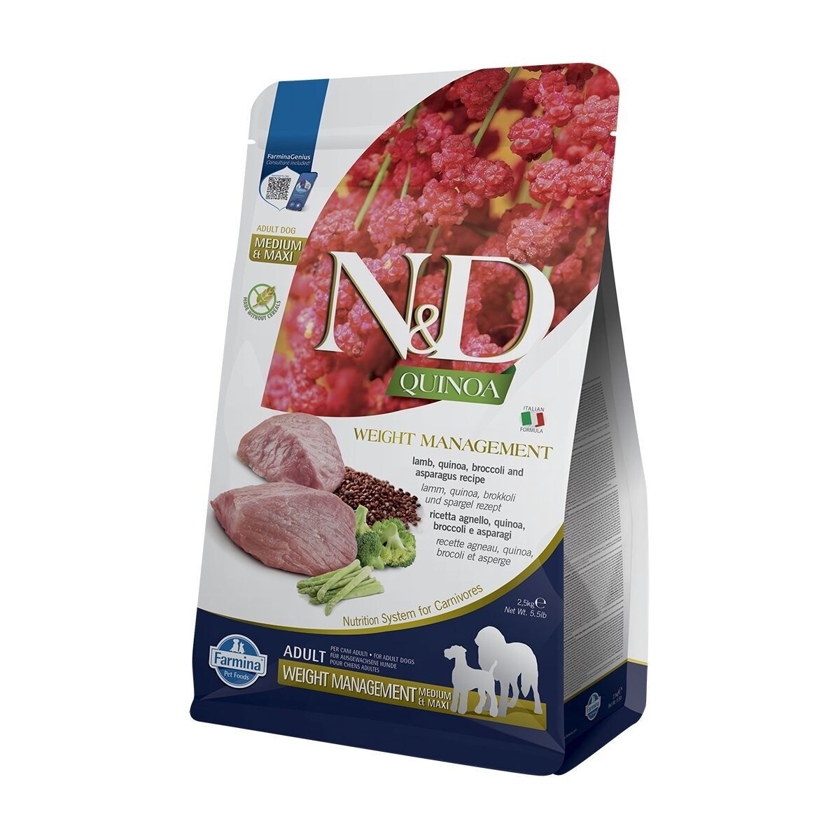 Farmina N&D Quinoa Dog Weight Management Lamb M/L