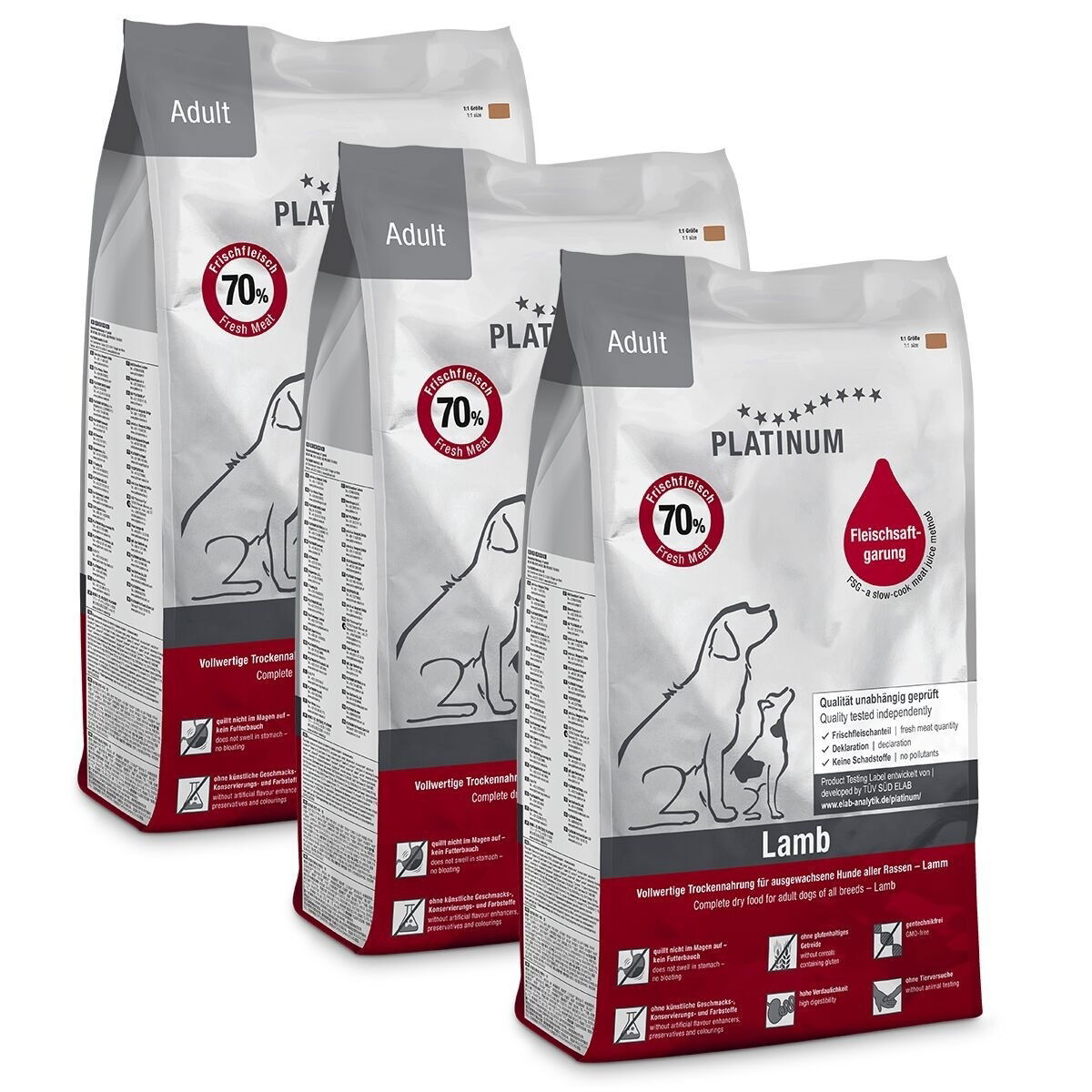 Platinum Adult lammas & riisi 3x5kg