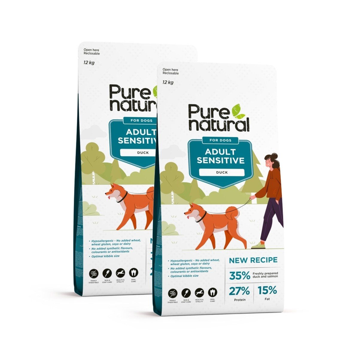 Purenatural Dog Adult Sensitive Duck 2 x 12 kg, vain verkosta