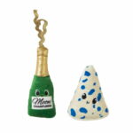 Quirky Kitty Viini & Juusto Kissanminttulelut quirky-kitty-wine-and-cheese-catnip-plush-2pk-az-41