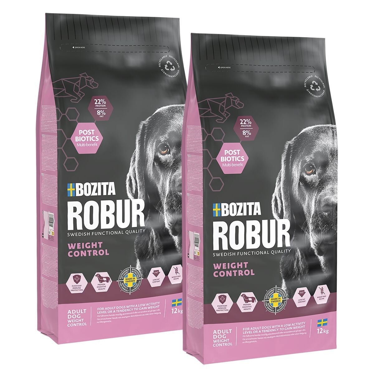 Bozita Robur Weight Control 2×12 kg